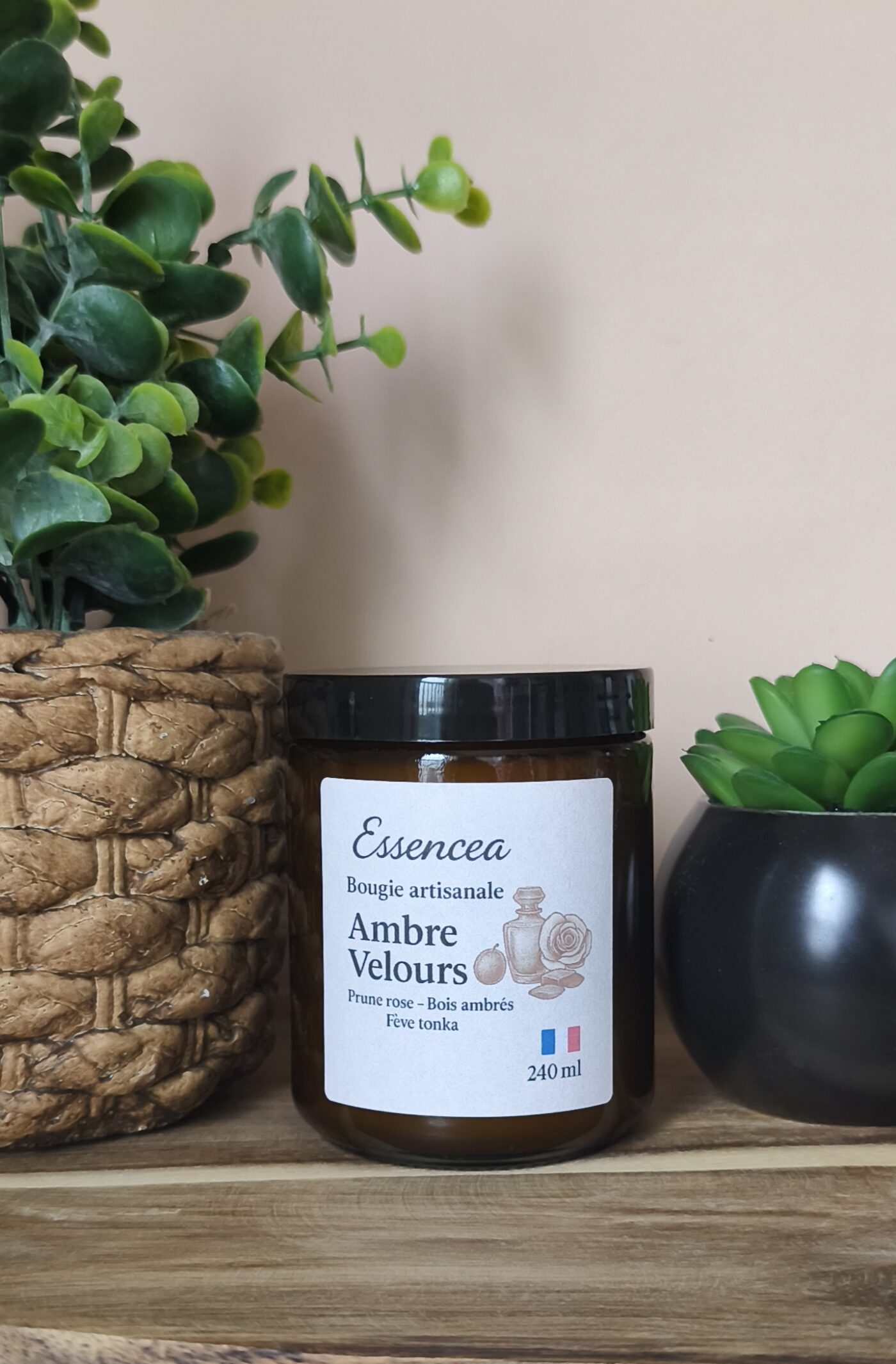 Bougie Artisanale – Ambre Velours