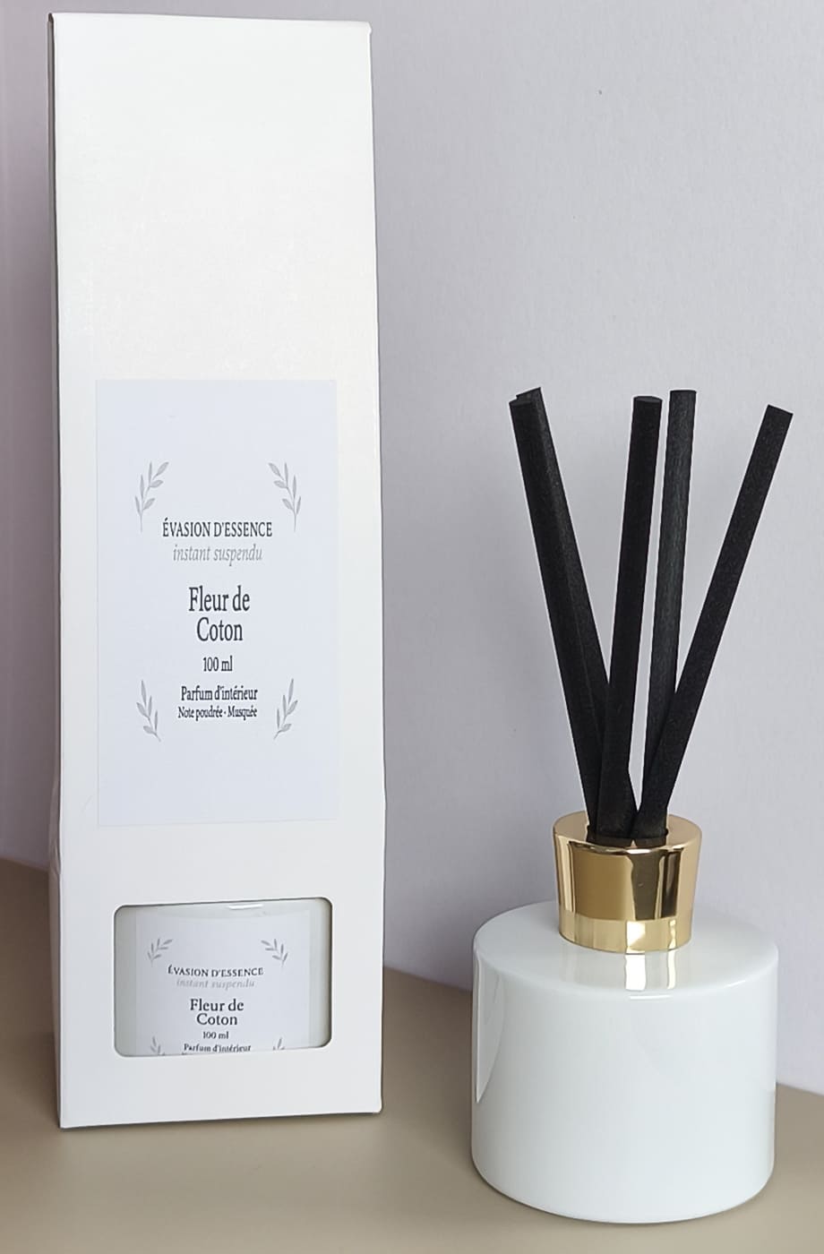 Diffuseur d’Ambiance Artisanal – Fleur de Coton