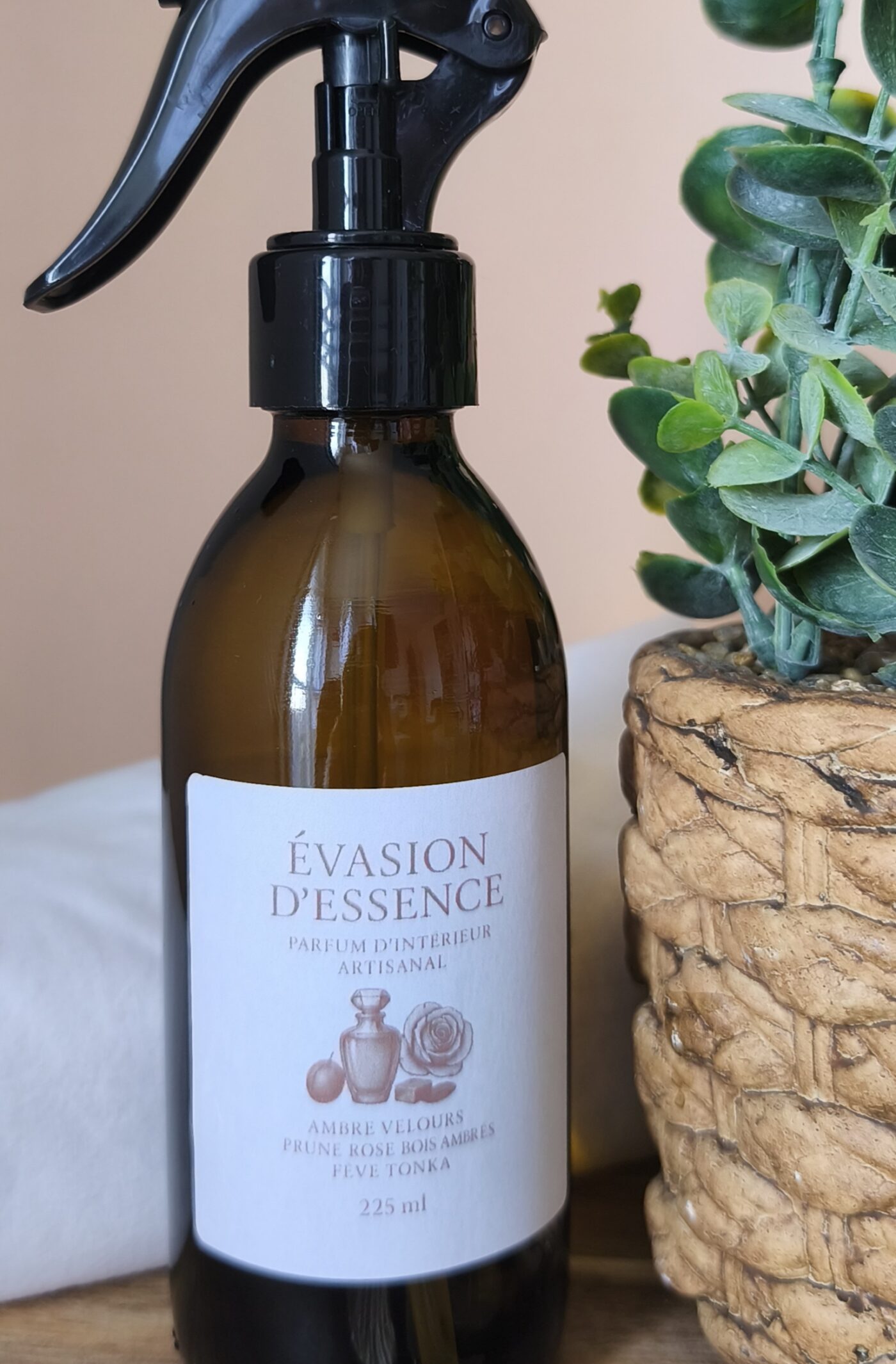 Parfum d'ambiance artisanal Ambre velours