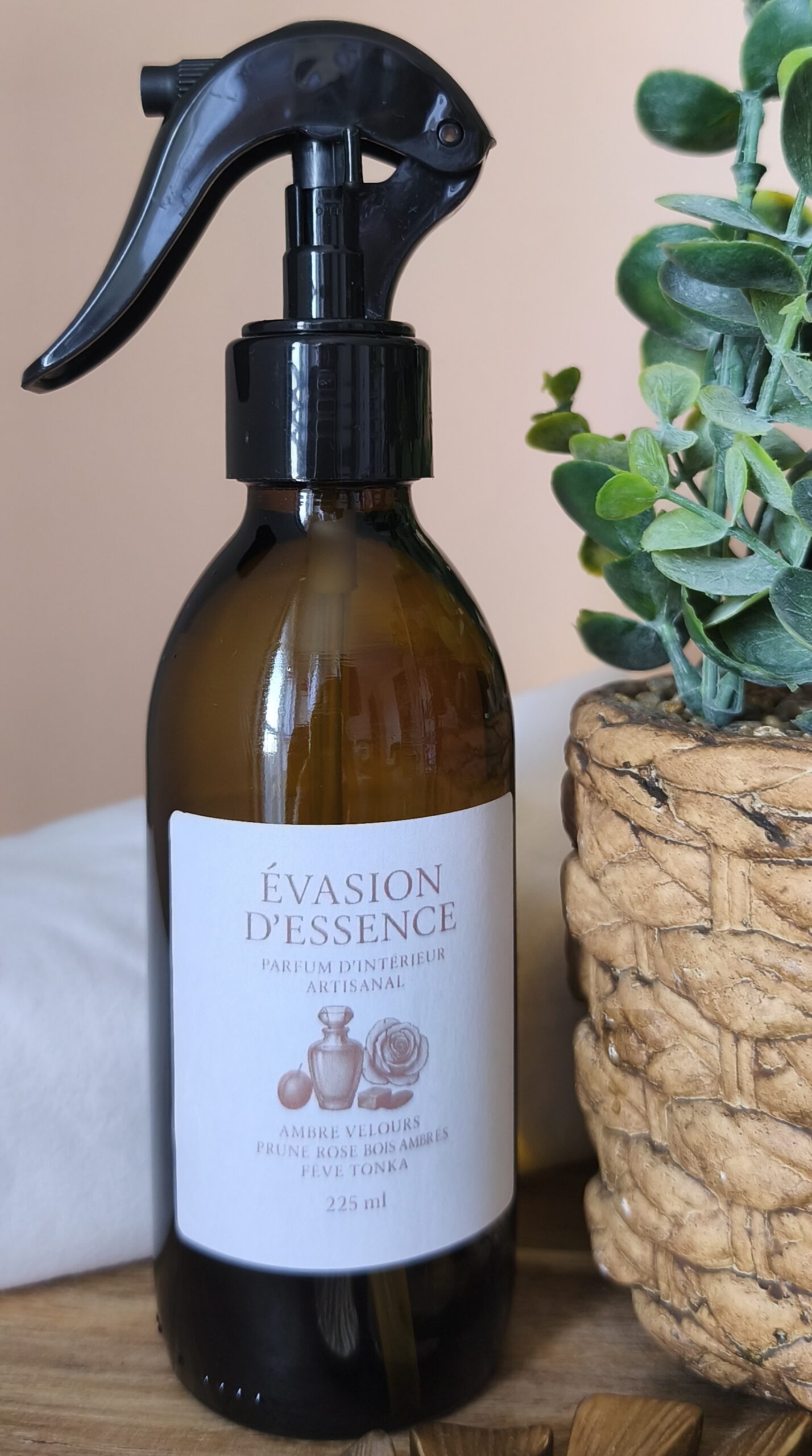 Parfum d'ambiance artisanal Ambre velours