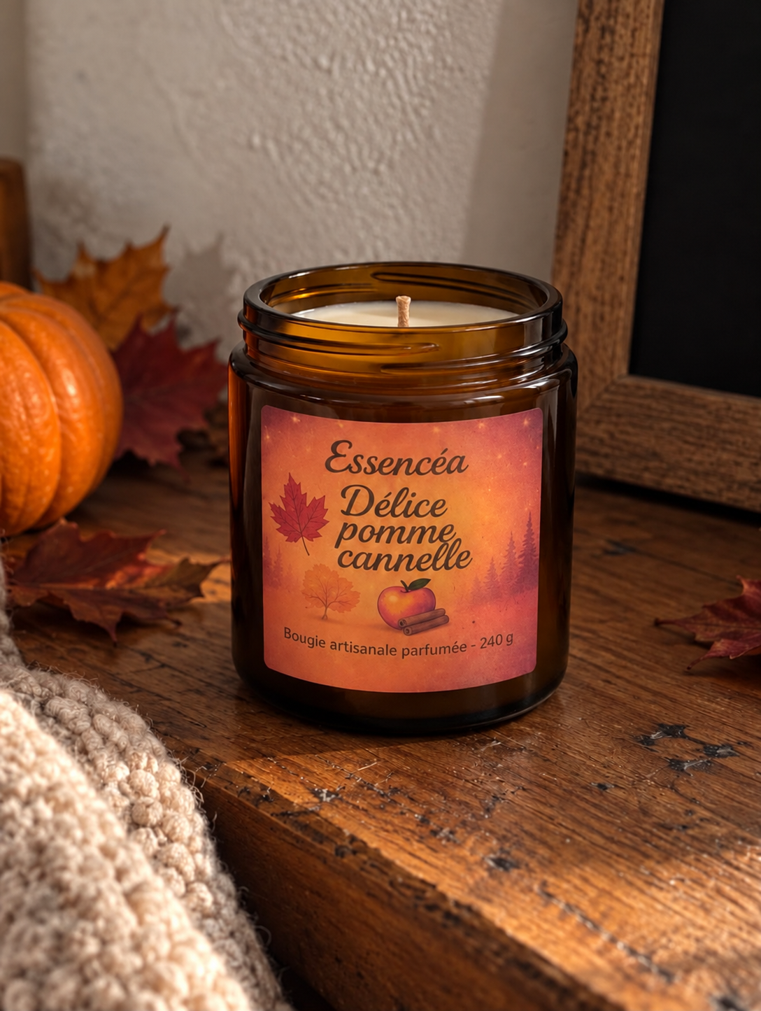 Bougie parfumée Délice Pomme Cannelle